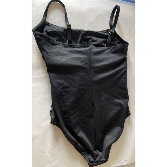 New  Miraclesuit One Piece Size 14 Rock Solid Starr Draped W/ Underwire - Picture 7 of 8